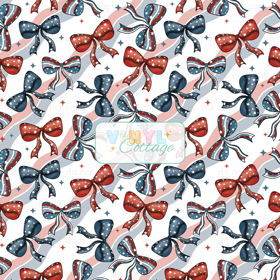 Patriotic Bows ~ 1481