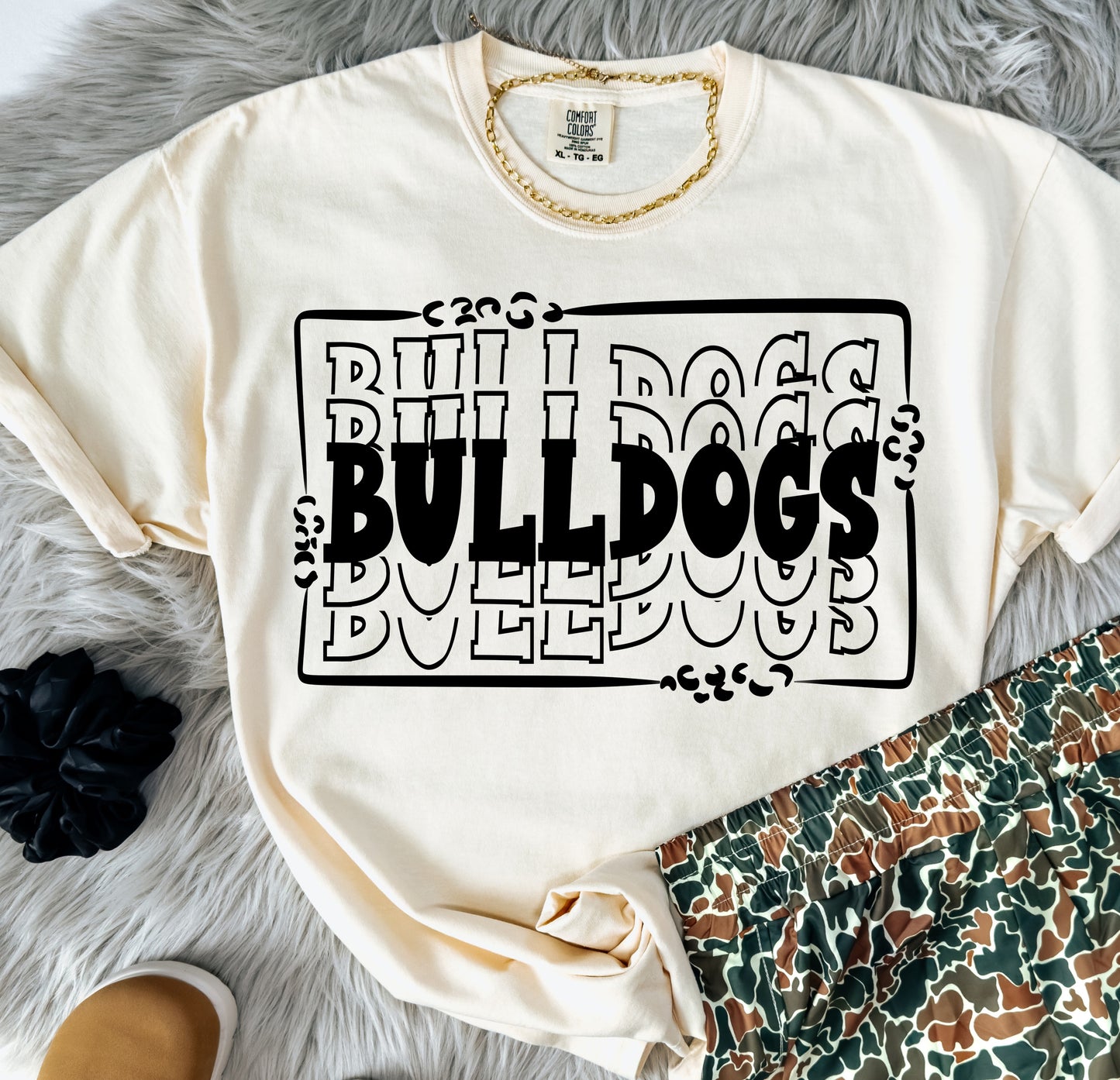 Bulldogs ~ Stacked Mascot ~ SAG25 ~ DTF Transfer
