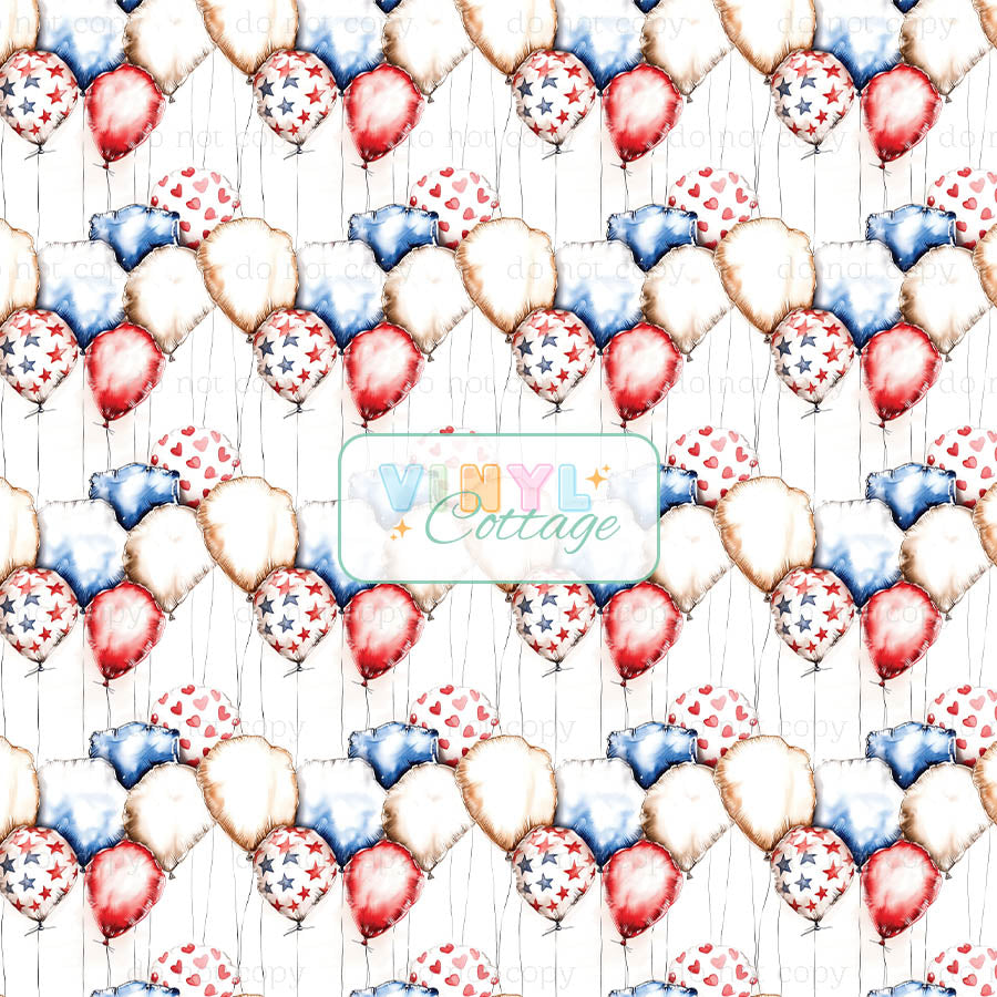 Patriotic Balloons ~ 25ET05 ~ 1505