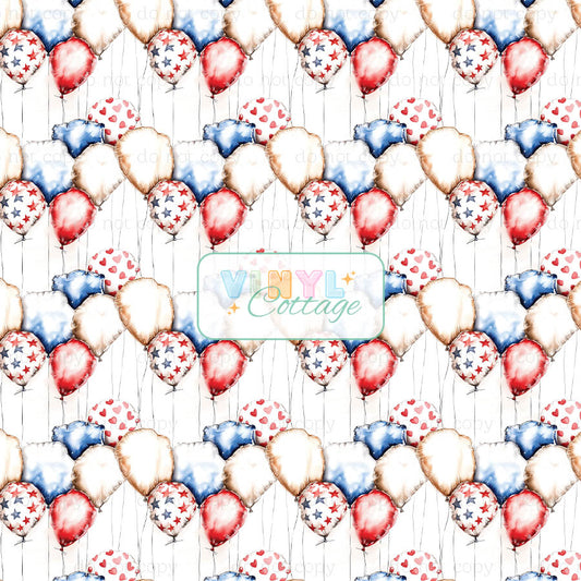Patriotic Balloons ~ 25ET05 ~ 1505