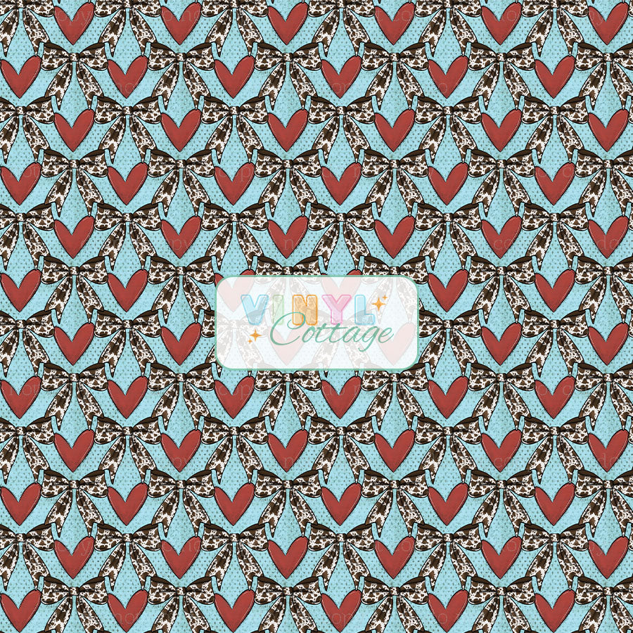 Cowprint Bows and Hearts ~ 1531 ~ 25SDD12
