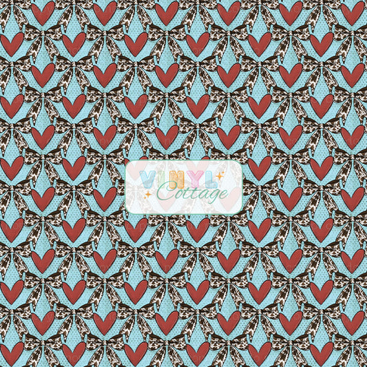 Cowprint Bows and Hearts ~ 1531 ~ 25SDD12