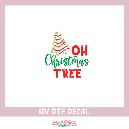 WC198 ~ UV DTF Decal ~ Oh Christmas Tree