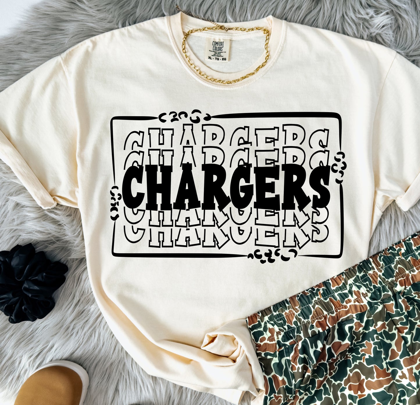 Chargers ~ Stacked Mascot ~ SAG25 ~ DTF Transfer