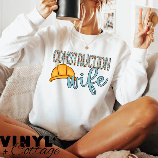 Floral Names ~ Construction Wife ~ DTF Transfer