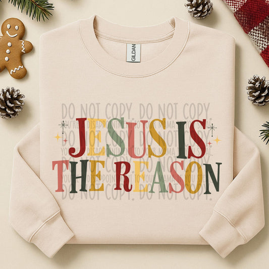 Vintage Jesus is the Reason ~ 25SWD10 ~ DTF Transfer