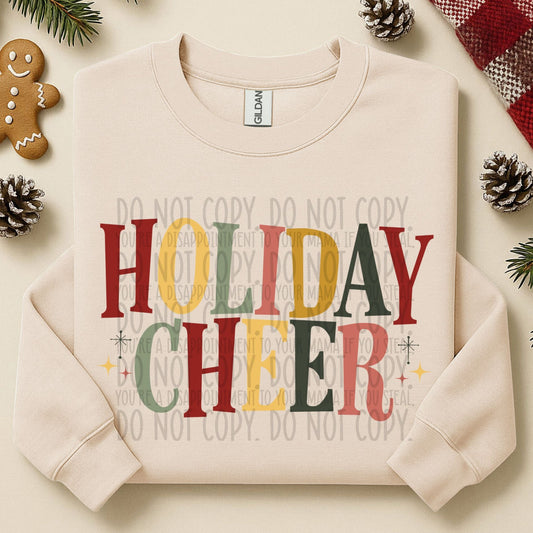 Vintage Holiday Cheer ~ 25SWD10 ~ DTF Transfer