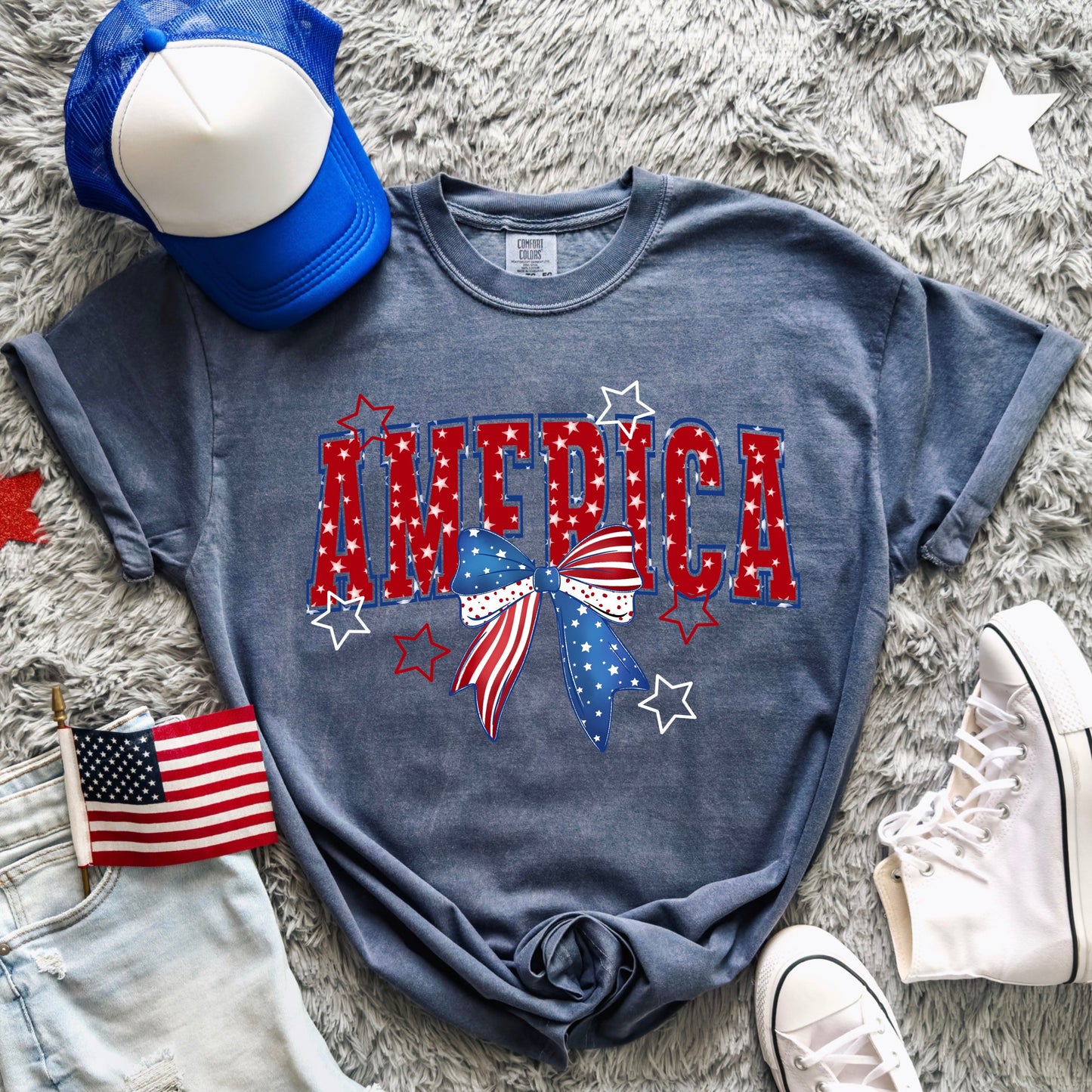 America Bow ~ 26CSC03 ~ DTF Transfer