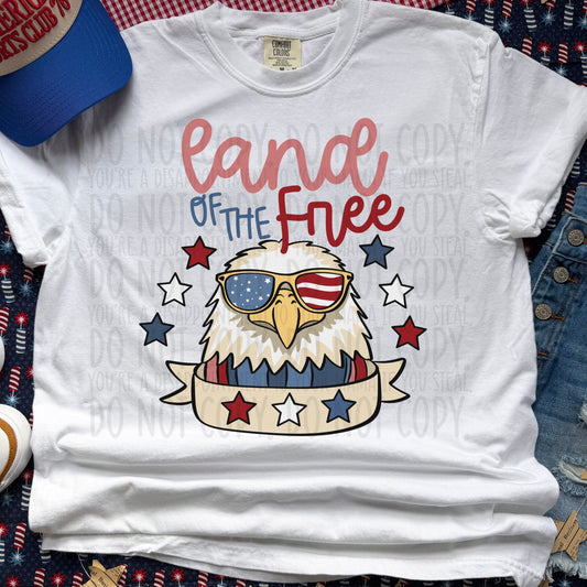 Land of the Free Eagle ~ 26SWD ~ DTF Transfer