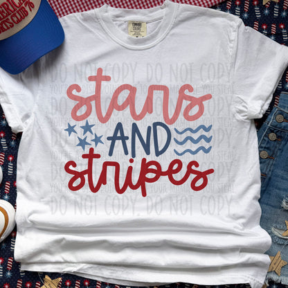 Stars and Stripes ~ 26SWD ~ DTF Transfer
