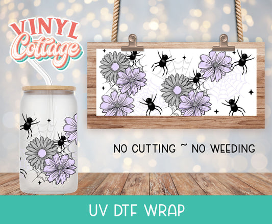 26UV Spider Flowers ~ UV DTF Wrap