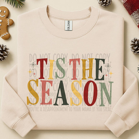 Vintage Tis the Season ~ 25SWD10 ~ DTF Transfer