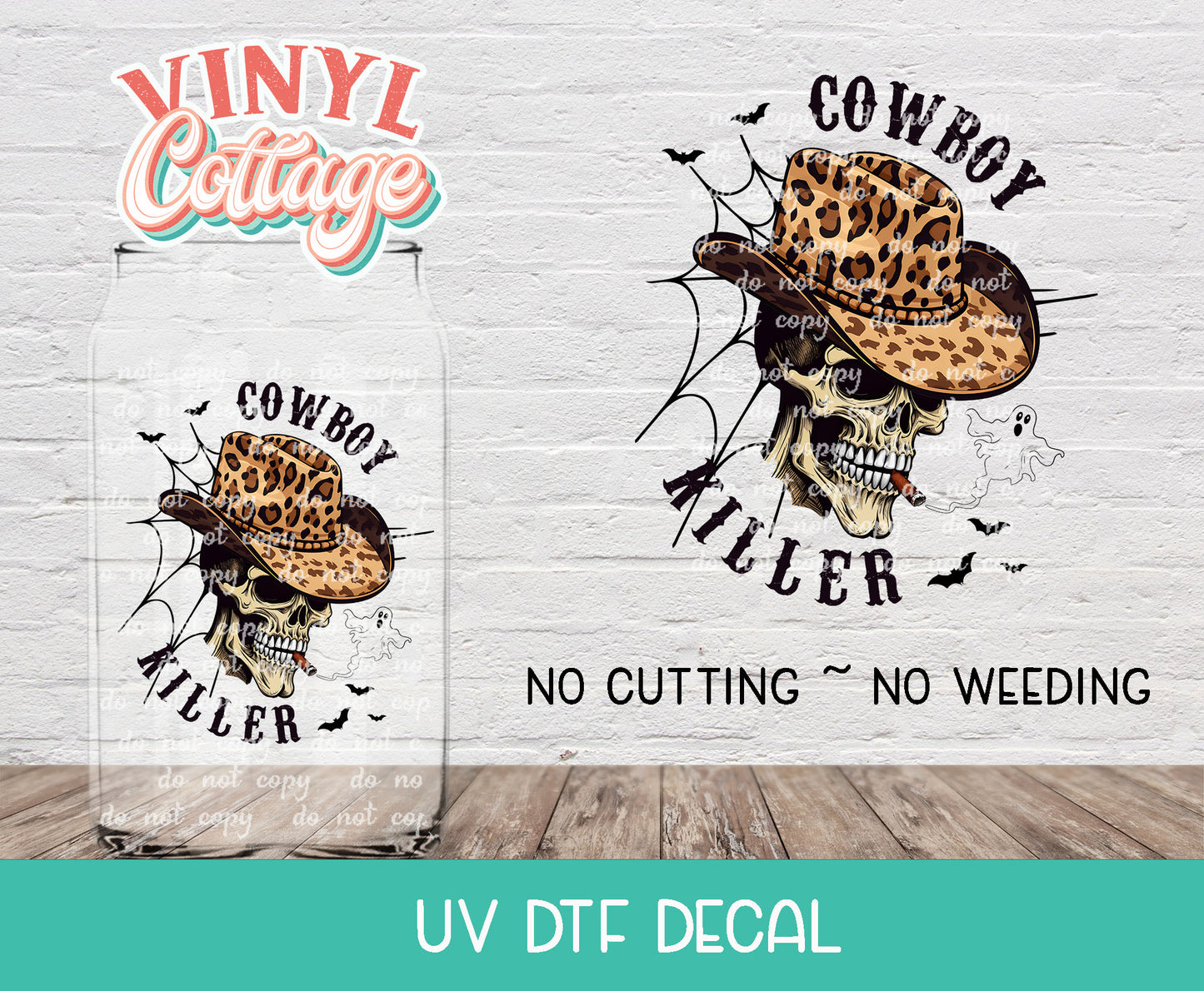 28UV Cowboy Killer ~ UV DTF Decal