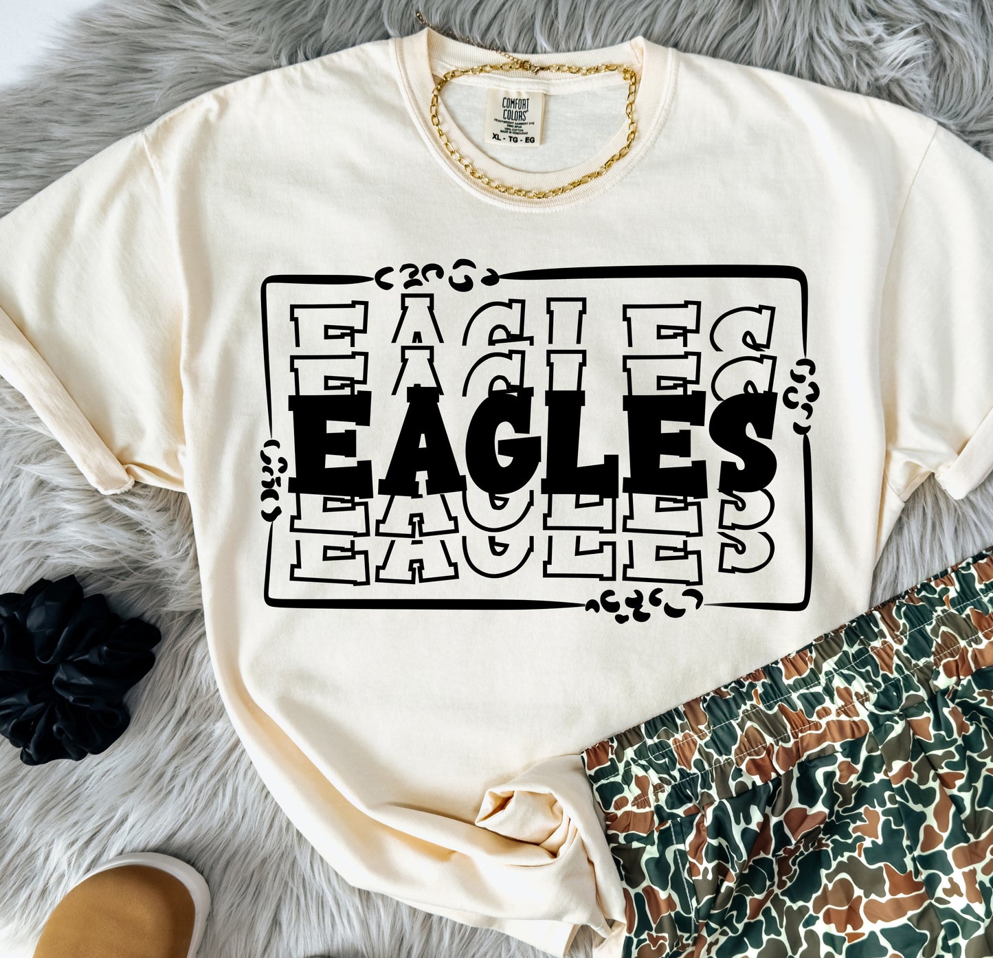 Eagles ~ Stacked Mascot ~ SAG25 ~ DTF Transfer