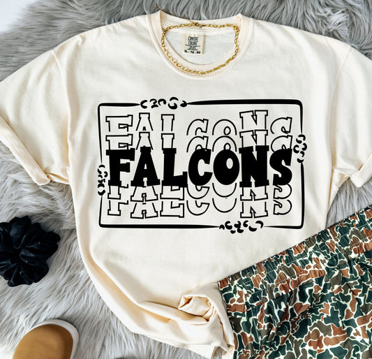 Falcons ~ Stacked Mascot ~ SAG25 ~ DTF Transfer