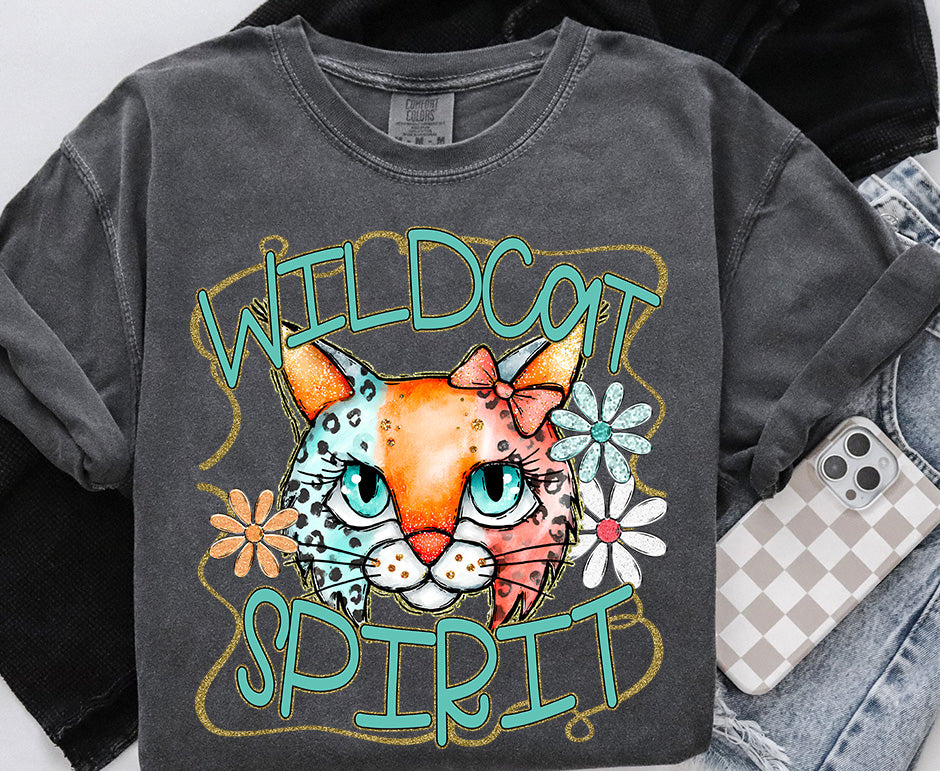 Funky Spirit Mascot ~ Wildcat ~ 25SAG ~ DTF Transfers