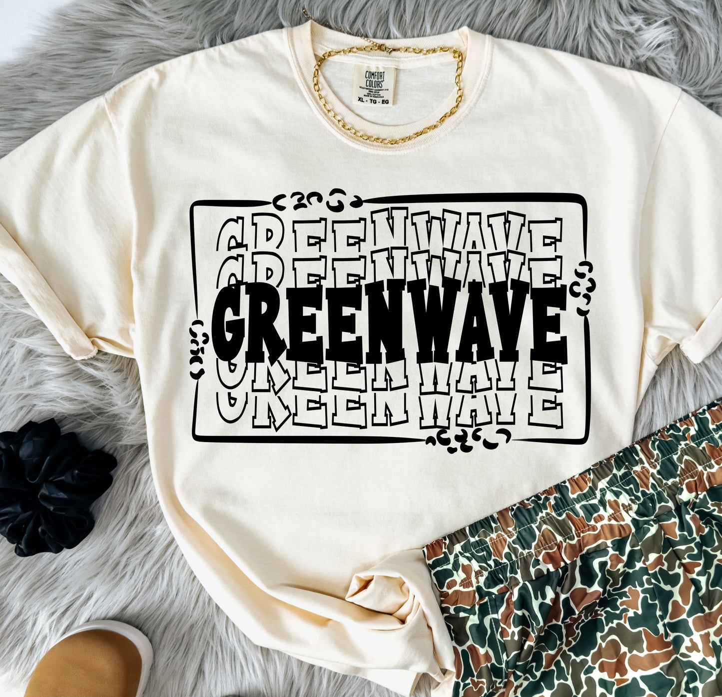 Greenwave ~ Stacked Mascot ~ SAG25 ~ DTF Transfer