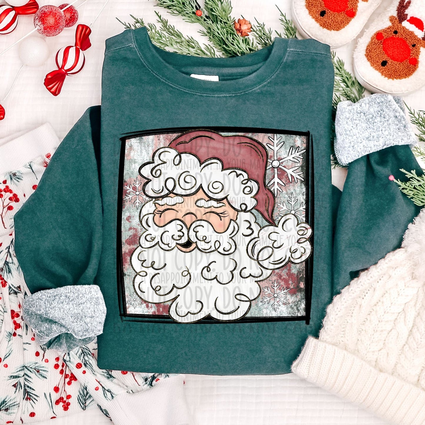 Paint Splash Santa ~ 25SWD10 ~ DTF Transfer