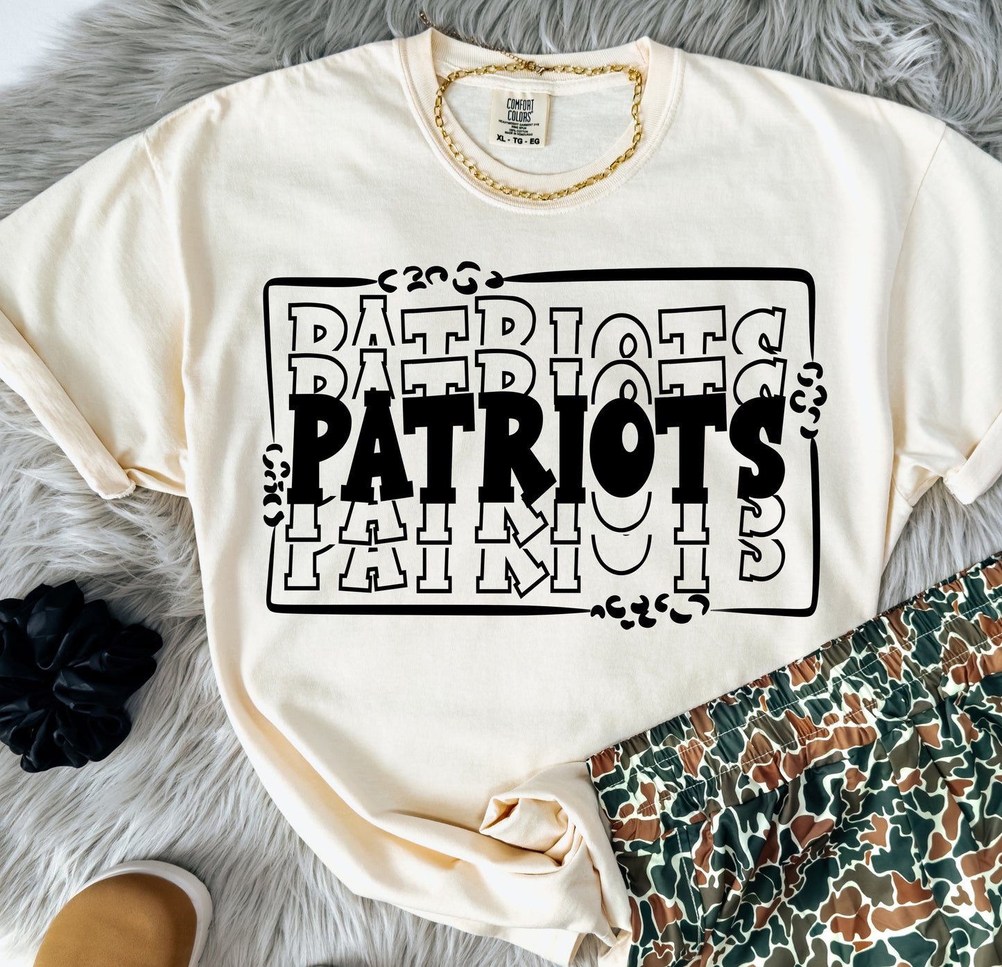 Patrioits ~ Stacked Mascot ~ SAG25 ~ DTF Transfer
