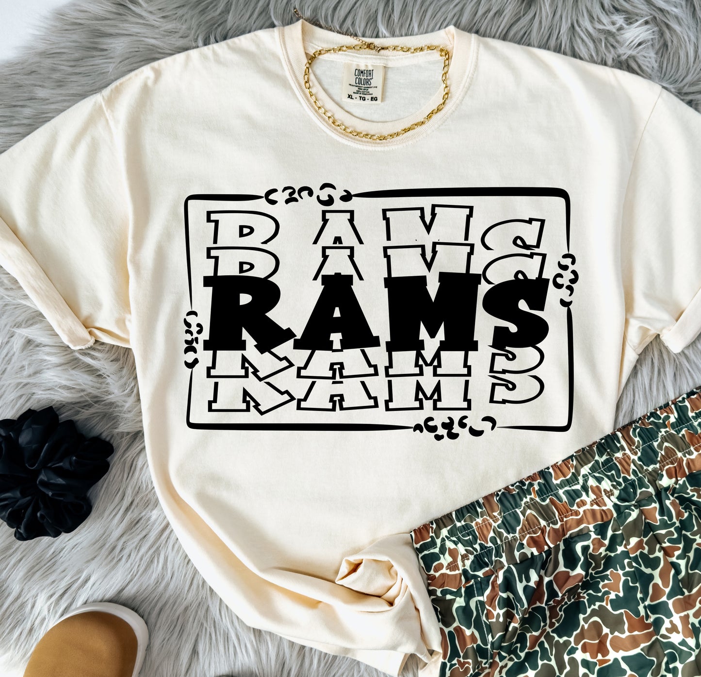 Rams ~ Stacked Mascot ~ SAG25 ~ DTF Transfer