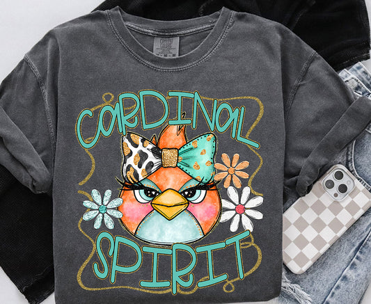 Funky Spirit Mascot ~ Cardinal ~ 25SAG ~ DTF Transfers