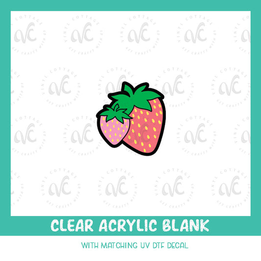 AD73 ~ Strawberries ~ Acrylic + UV DTF Decal Set