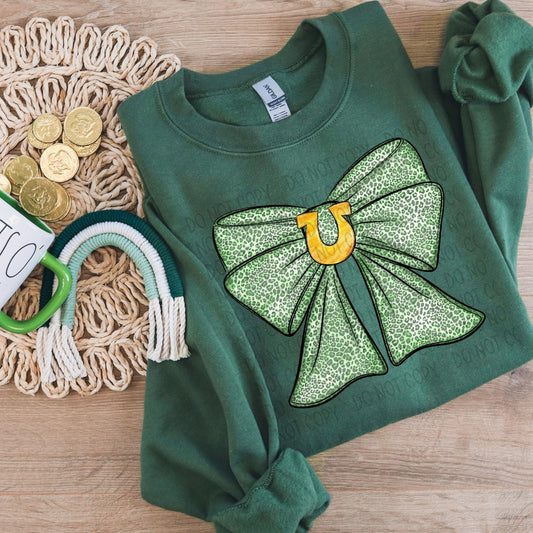 Shamrock Bow ~ SWD25 ~ DTF Transfer