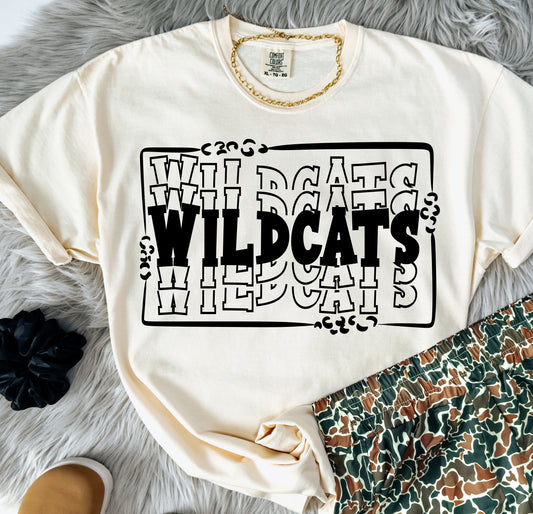 Wildcats ~ Stacked Mascot ~ SAG25 ~ DTF Transfer
