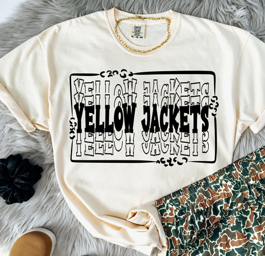 Yellowjackets ~ Stacked Mascot ~ SAG25 ~ DTF Transfer