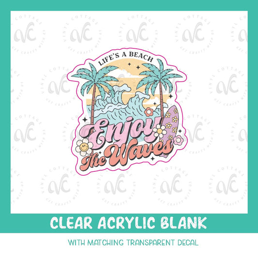 AD03 ~ Lifes A Beach ~ Acrylic Decal Set