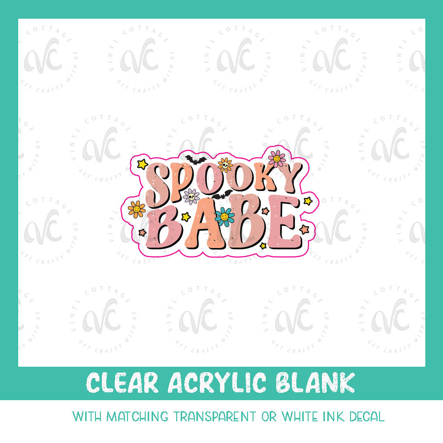 AD34 ~ Spooky Babe ~ Acrylic Decal Set