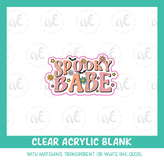 AD34 ~ Spooky Babe ~ Acrylic Decal Set