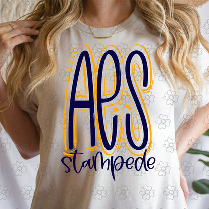 AES Stampede ~ Spaced Out ~ SAG26 ~ DTF Transfer