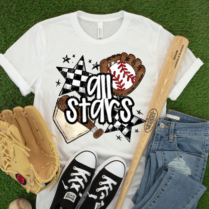 All Stars Baseball ~ 26CSD05 ~ DTF Transfer