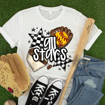 All Stars Softball ~ 26CSD05 ~ DTF Transfer