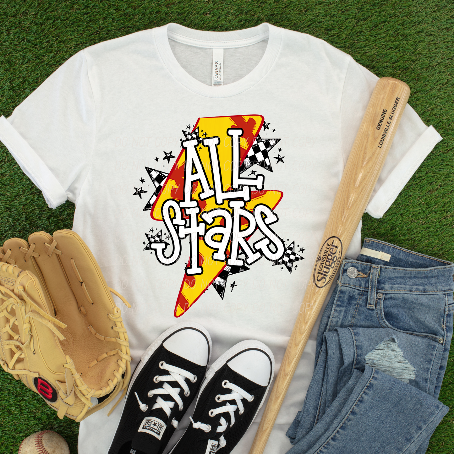 All Stars Softball Bolt ~ 26CSD05 ~ DTF Transfer