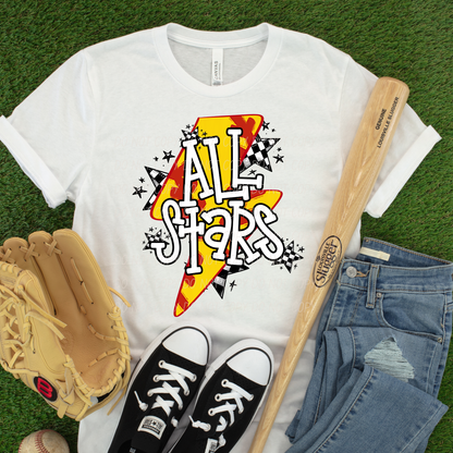 All Stars Softball Bolt ~ 26CSD05 ~ DTF Transfer