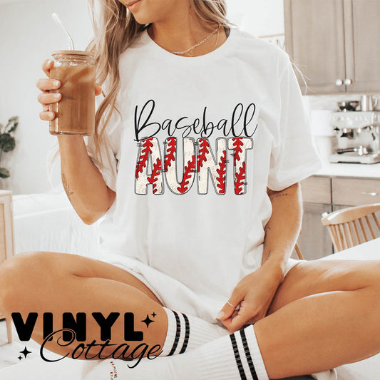 Baseball Aunt ~ Baseball Names ~ DTF Transfer