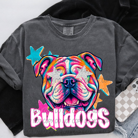 Bulldogs ~ Pop Art ~ 26CSD ~ DTF Transfer