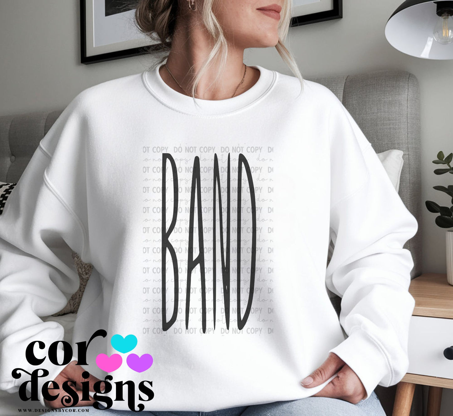 Band Oversized Skinny ~ COR25 ~ DTF Transfer