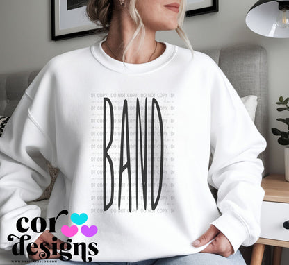 Band Oversized Skinny ~ COR25 ~ DTF Transfer