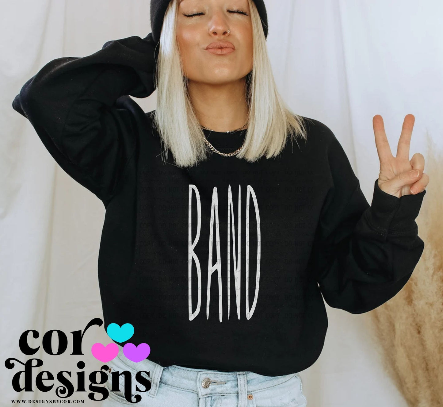 Band Oversized Skinny ~ COR25 ~ DTF Transfer