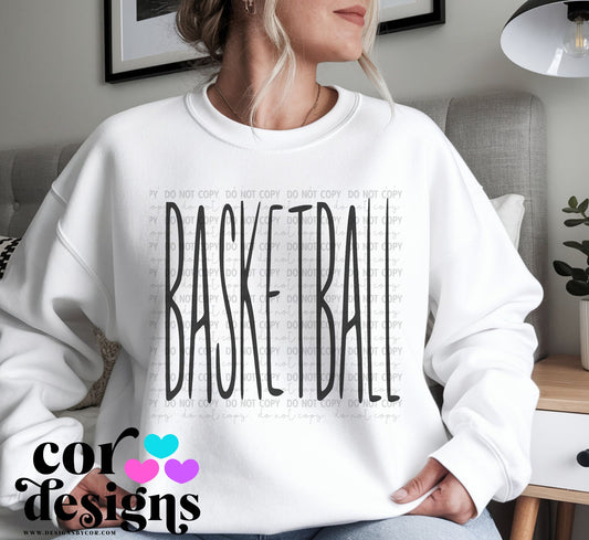 Basketball Oversized Skinny ~ COR25 ~ DTF Transfer
