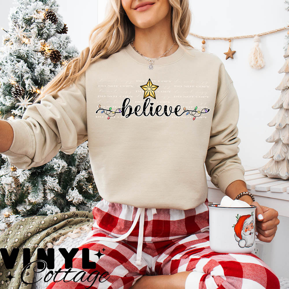 Believe Lights ~ DTF Transfer