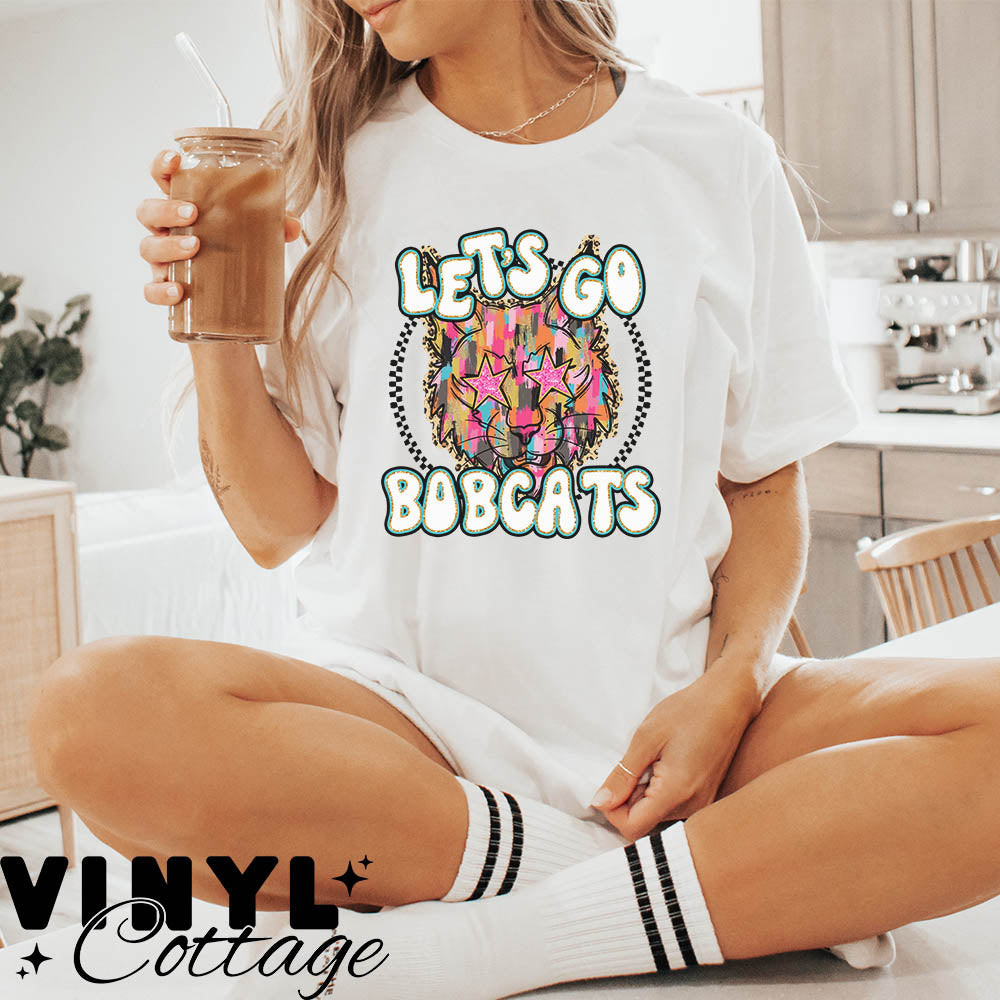 Painted Mascot ~ Bobcats ~ DTF Transfer