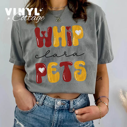 Clara Whippets ~ Bubble Font ~ DTF Transfer
