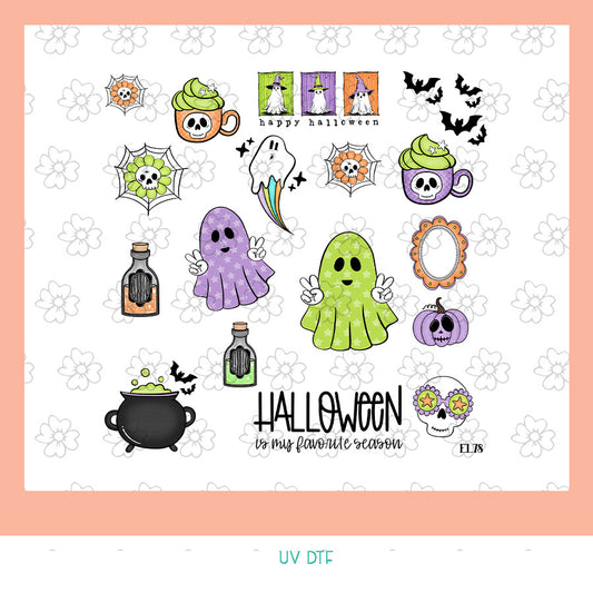 EL78 ~ Cute Halloween ~ UV DTF Element Sheet