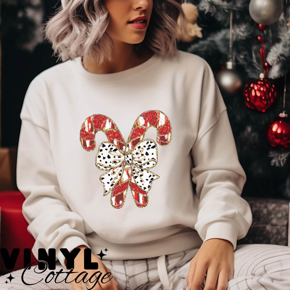 Candy Cane Coquette ~ DTF Transfer