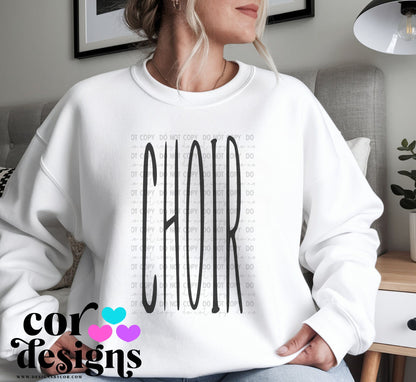 Choir Oversized Skinny ~ COR25 ~ DTF Transfer