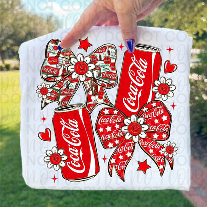 Bows and Beverages Coke ~ UAC25 ~ DTF Transfer